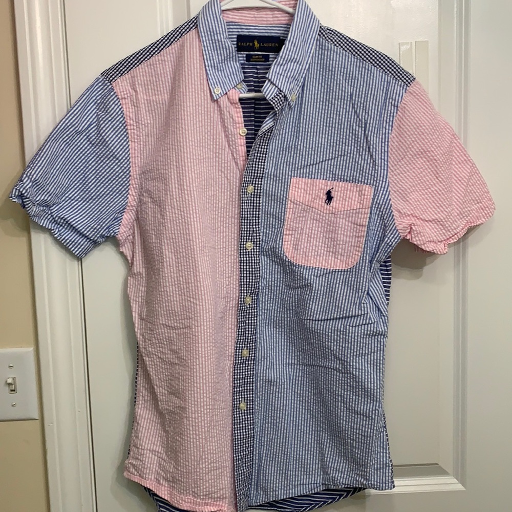 Men's Seersucker Button Up